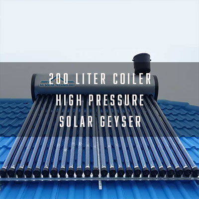 SA Solar Technology 200 Liter Coiler High Pressure Solar Geyser